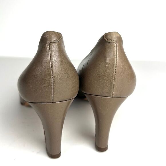 BALLY ROSEBUD Classic Leather Taupe Pumps Heels US 10 - Picture 8 of 14